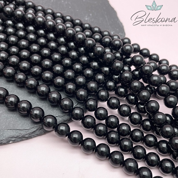 Обсидиан черный 8 мм
