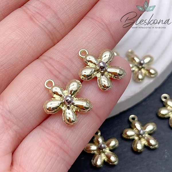 16*13,5 мм, Цвет Биколор Подвеска цветок №1