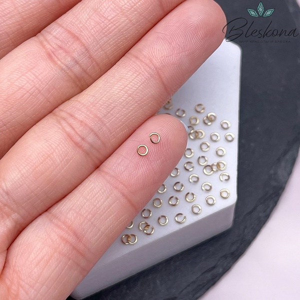 2,5*0,5 мм Цвет золото, Колечки уп. 1 гр. 