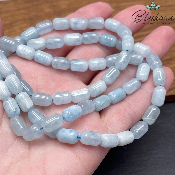 Аквамарин бочата 6*9мм сет 19 см