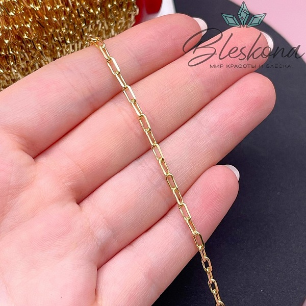 Цепь №67-1 цвет золото 6,3*2,3 мм