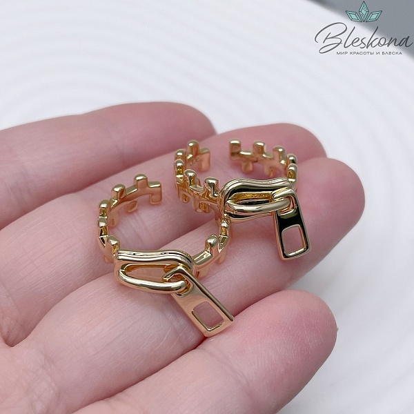 18,5 мм Цвет золото, Основы для колец замок Люкс 