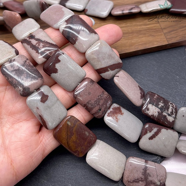 Яшма прямоугольник 25*18 мм