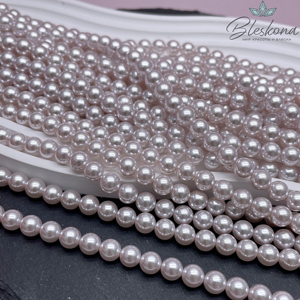 Жемчуг Майорка, цвет светло- фиолетовый  7 мм