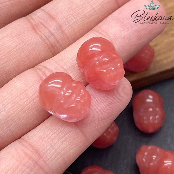 16*11 мм Резная Бусина Пи Яо Кварц Вишневый 