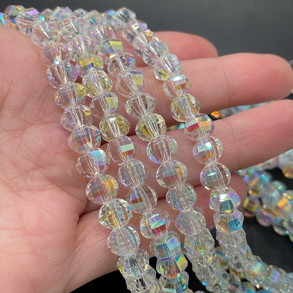 6*7,5 мм Стекло Lux, рондель прямоуг. огр., цвет AB