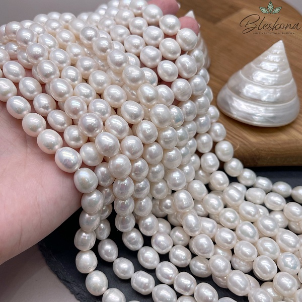 Жемчуг рис белый 8,5-9 мм 