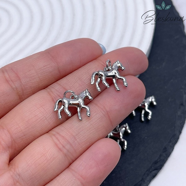15*13 мм Цвет серебро, Подвеска Лошадь