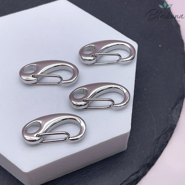 26*12,5 мм Цвет серебро, Замок карабин 