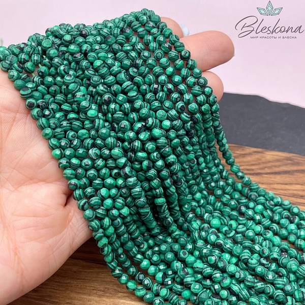 Малахит микроогранка (имитация) 4 мм