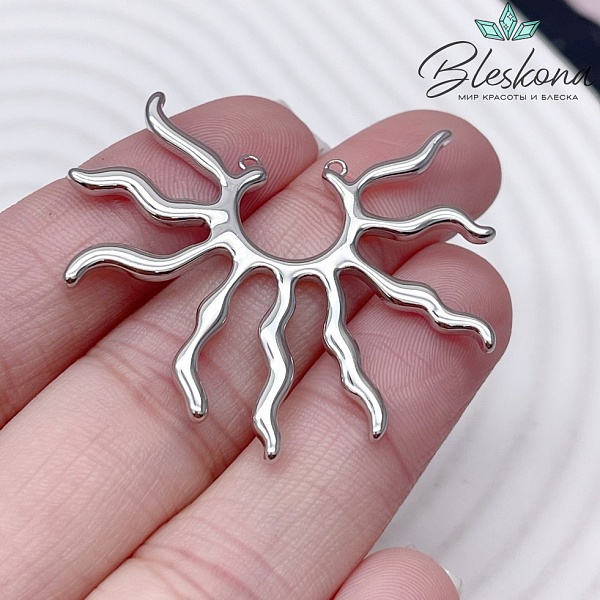 36,5*40,5 мм Цвет серебро, Коннектор Солнце