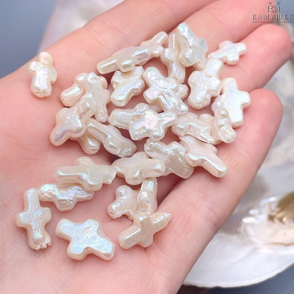 15*10 мм Жемчуг Крест штучно вертикальный