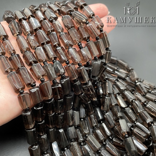 Раухтопаз фриформ цилиндр огранка (11-14)*(7-7,5)мм