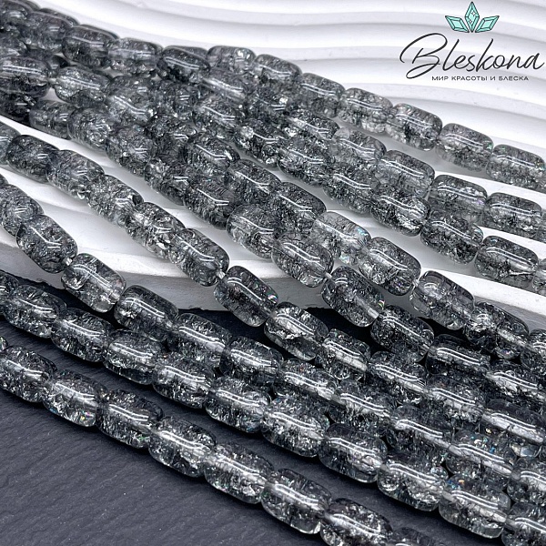 Кварц снежный серый бочата 11*8 мм