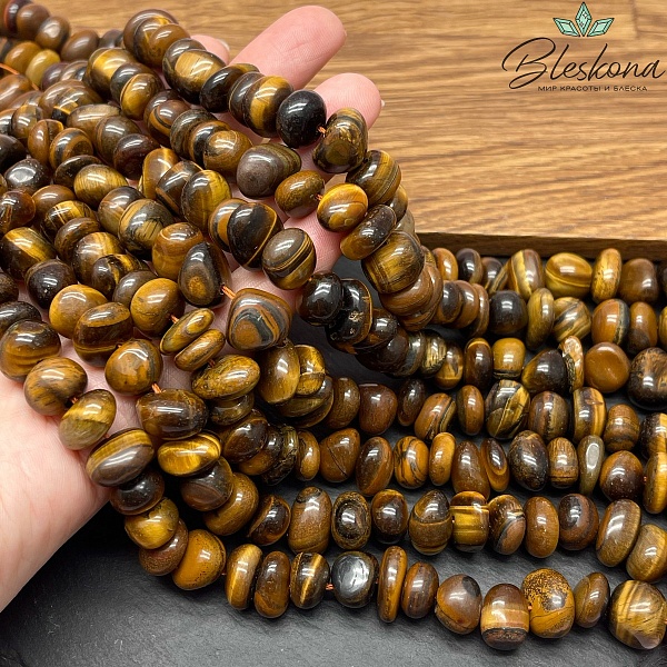 Тигровый глаз галтовка  (7-9)*(11-13) мм