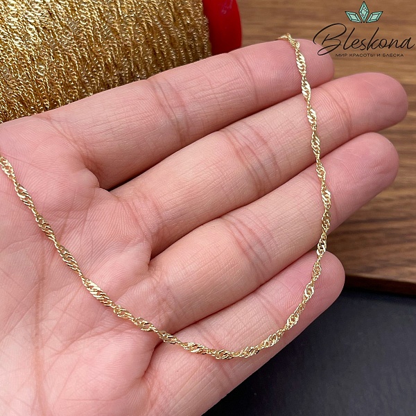 Цепь №27-1 цвет золото 1,5*2,5 мм