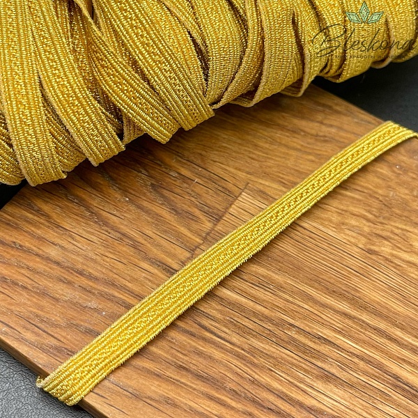Тесьма золотистая из нейлона 8 мм
