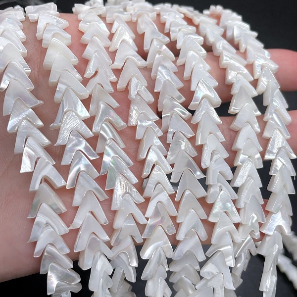 Перламутр белый Елочка 10*9 мм