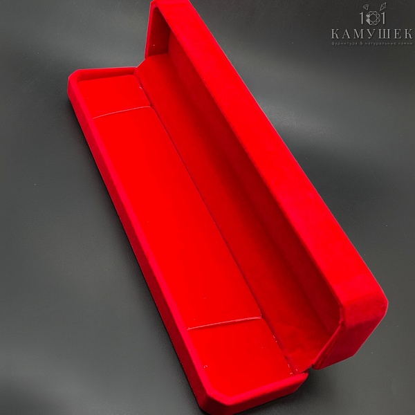 Коробка Бархат Красный красная подложка 5*22,5мм