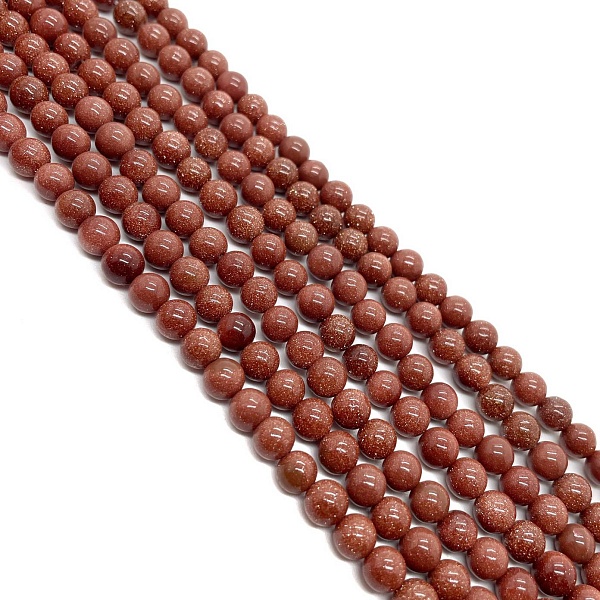 Авантюрин коричневый имитация 6 мм 