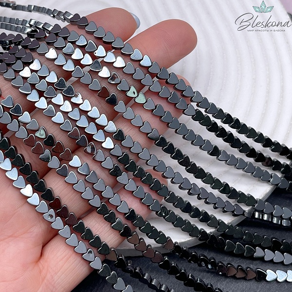 4 мм Гематин сердце плоское имитация