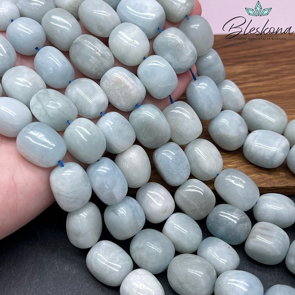 Аквамарин галтовка (15-18)*(12-14) мм