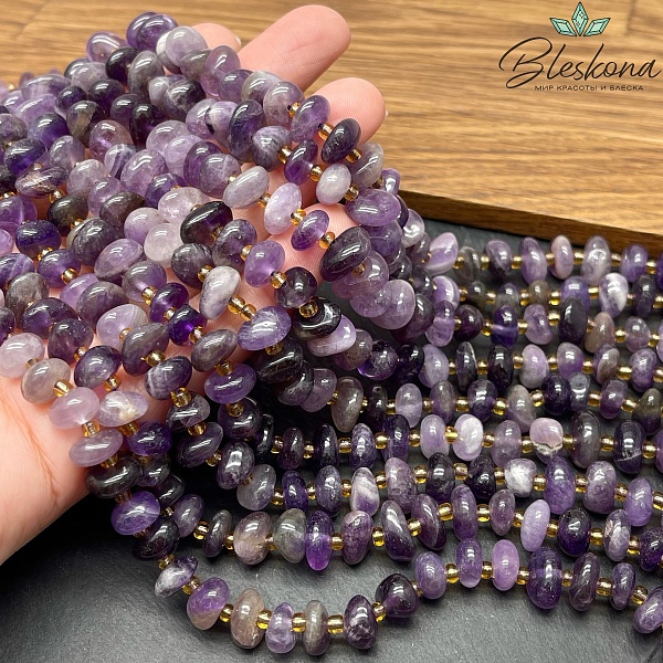 Аметист  галтовка (4-5)*(8-11) мм 