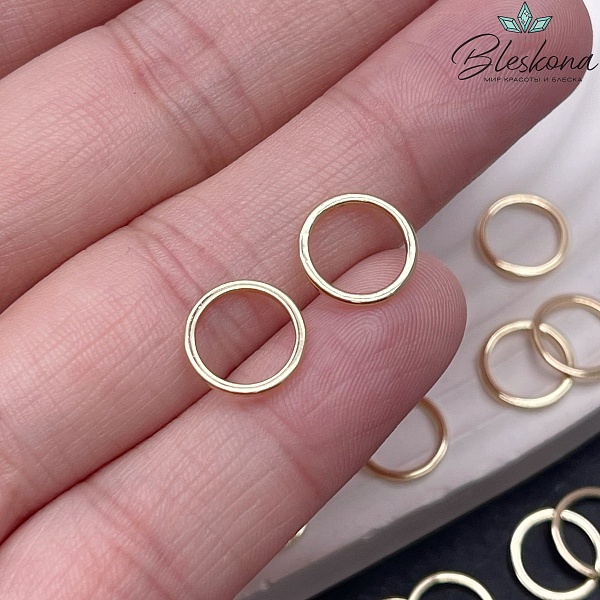 10*1 мм Цвет золото, Подвеска кольцо уп. 10 шт