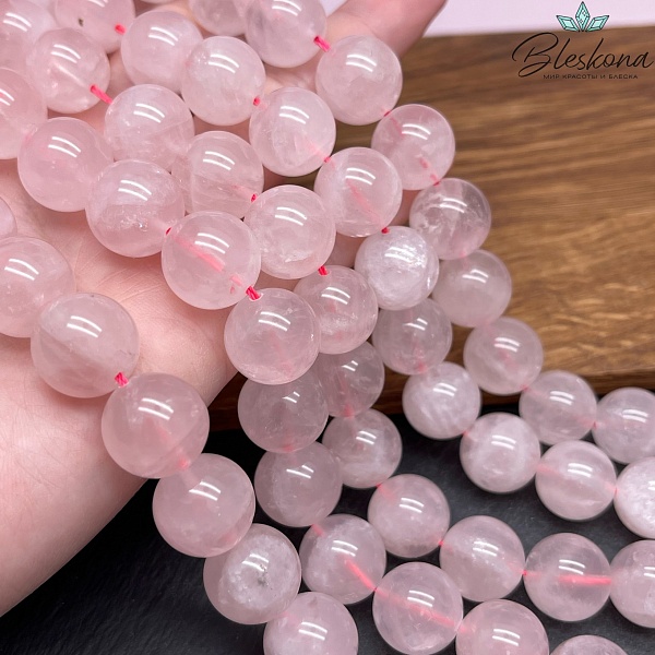 14 мм Мадагаскарский розовый кварц №1