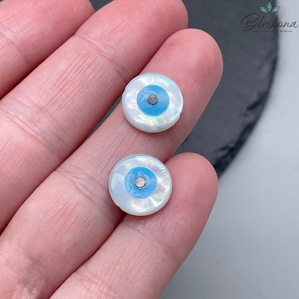 12 мм Бусина Глаз №1 уп. 3 шт