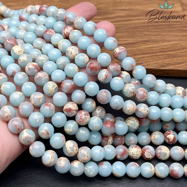 Варисцит голубой (имитация) 8 мм