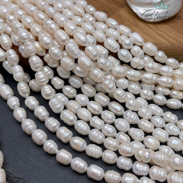 Жемчуг рис белый №1 7,5-8 мм 