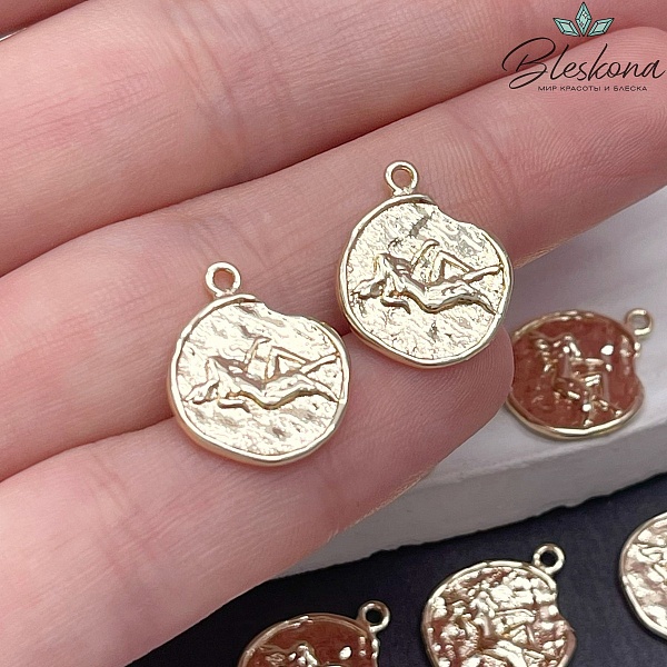 14 мм, цвет золото, Подвеска Дева Р16680