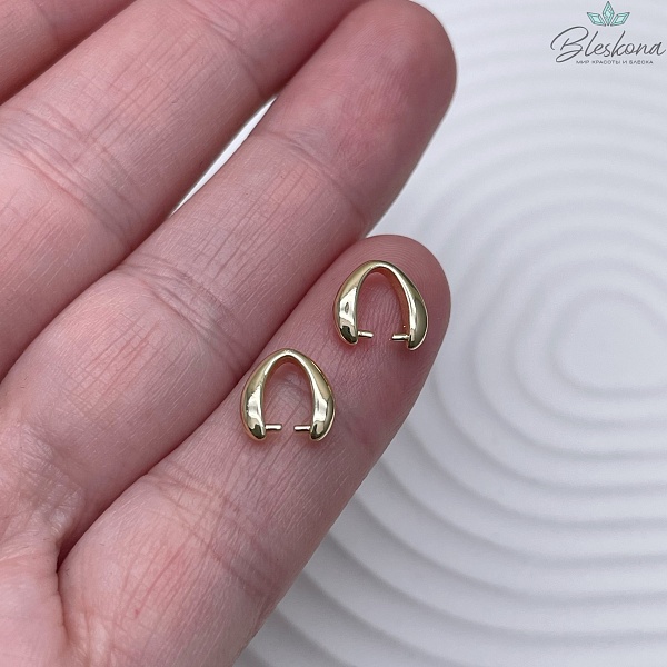 8,5*7,5 мм Цвет золото, Бейл зажимной гладкий