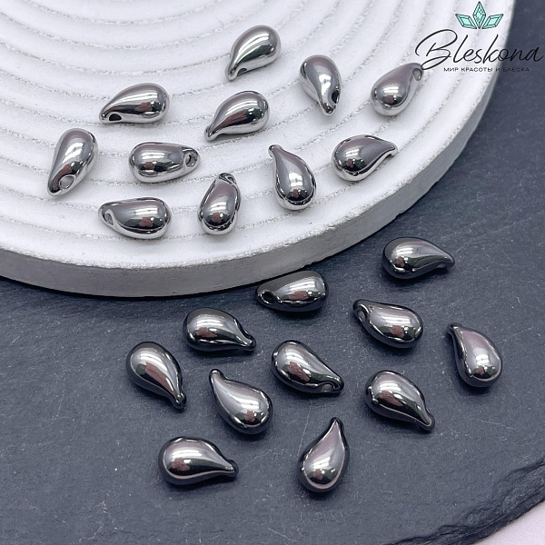 11,8*7 мм Цвет серебро, Подвеска капля