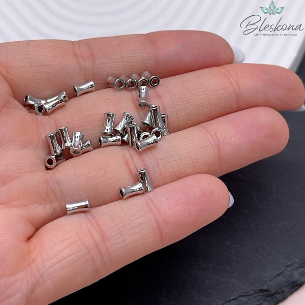 5*3 мм Цвет серебро, Бусина песочные часы