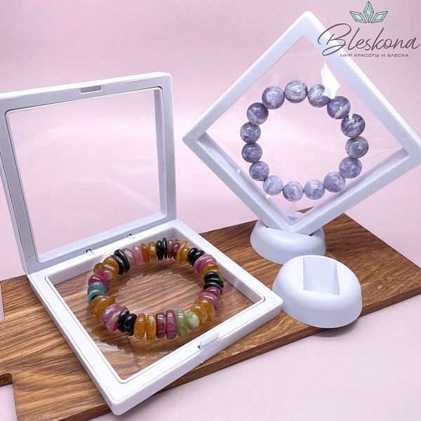 Прозрачный дисплей для украшений белый 11 см