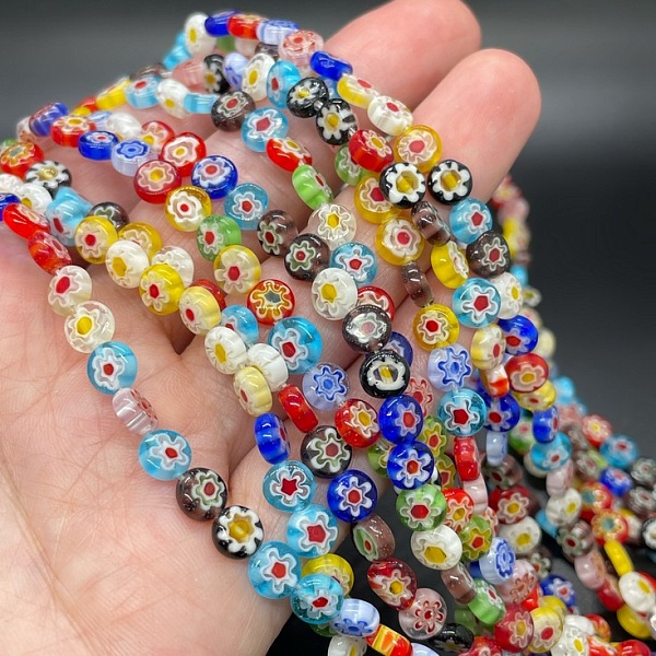 Муранское стекло  круг 6 мм