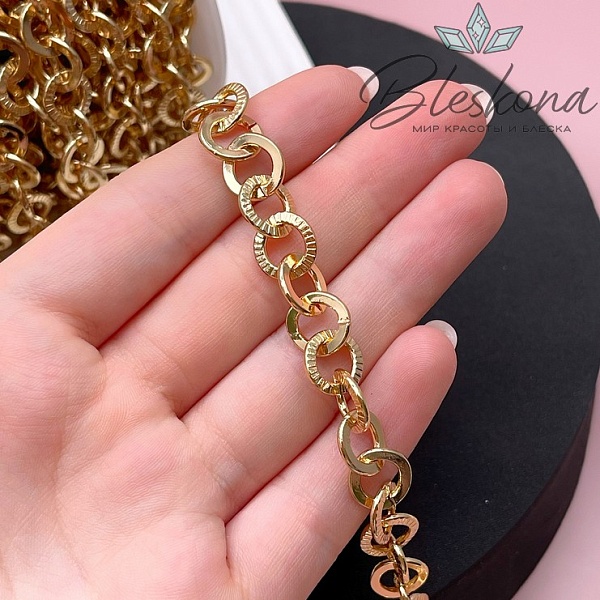 Цепь №40-2 цвет золото 10 мм 