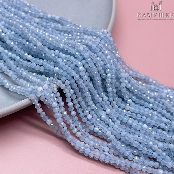 ⌀3мм Аквамарин микроогранка №2