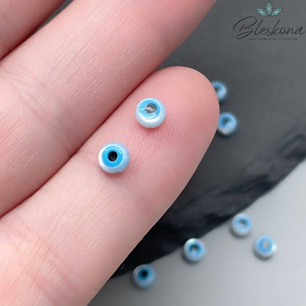 4 мм Бусина Глаз №1 уп. 5 шт