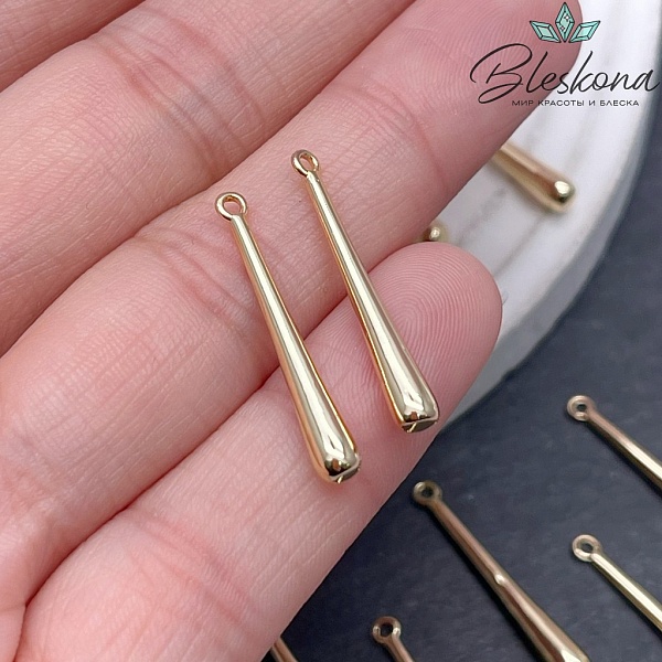 25*3,5 мм Цвет золото, Подвеска капля 