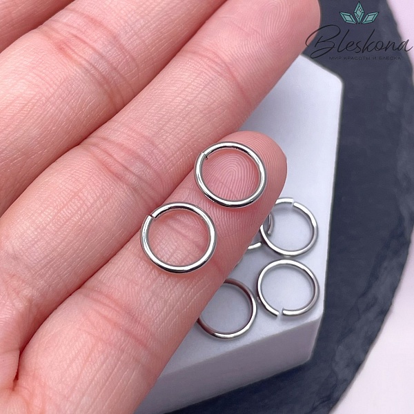 Колечки, цвет серебро 10*1,2 мм уп.1 гр