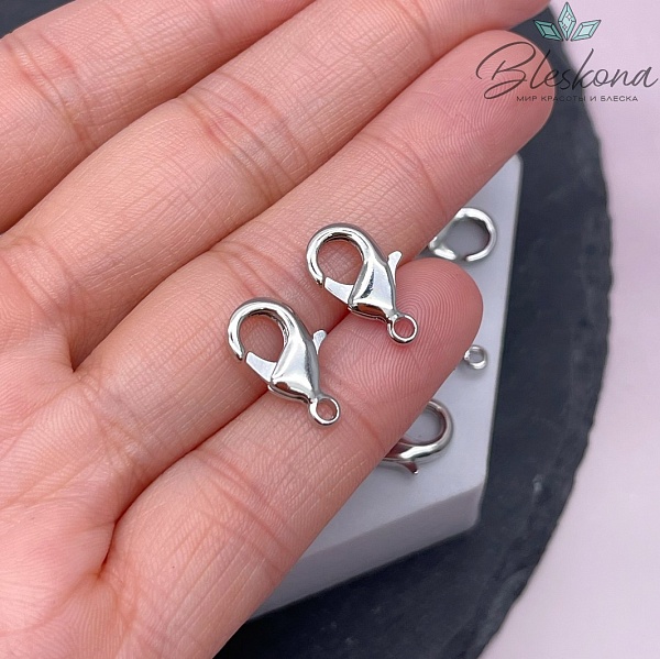 15 мм Цвет серебро, Замок округлый