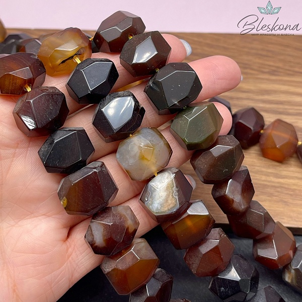 Агат фриформ огранка 15*17 мм