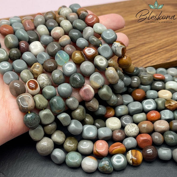 Яшма полихромная галтовка 9-10 мм