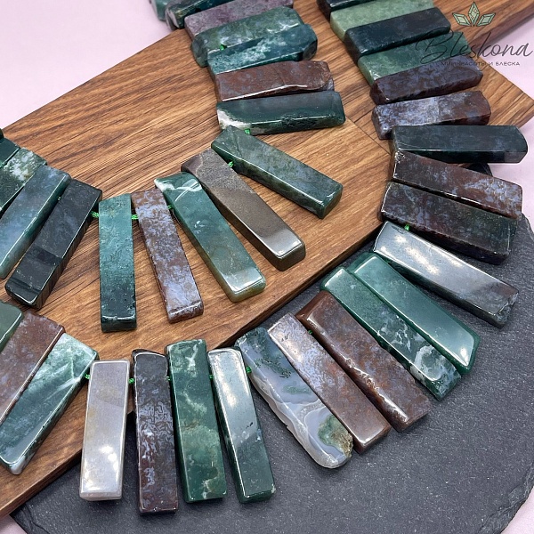 Агат индийский бруски (33-50)*(10-14)  мм