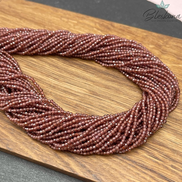 Гранат кофейный алмазная огранка 2 мм