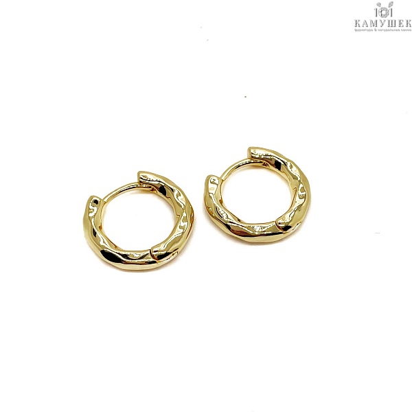 16мм Цвет золото, Швензы бублик мятый Конго Люкс 