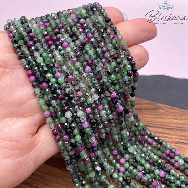 Цоизит алмазная огранка 3,5 мм